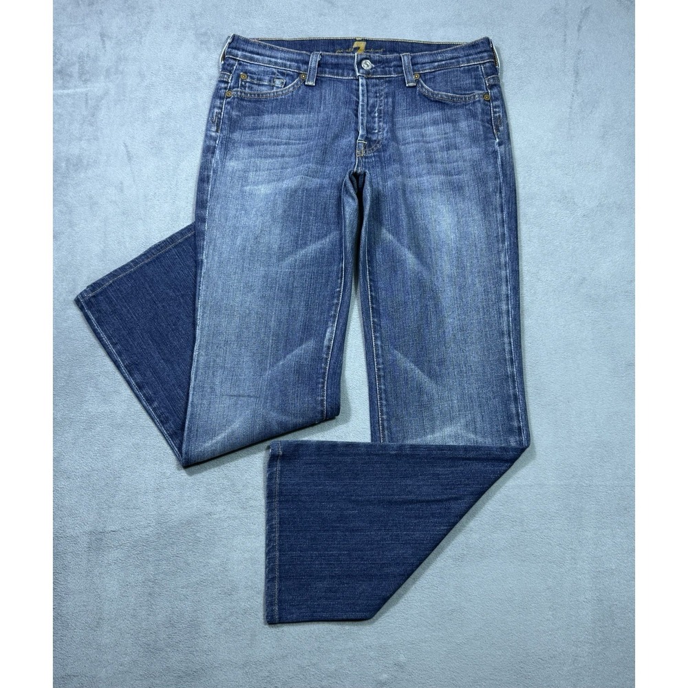 7 For All Mankind Jeans Womens 29x28 Boy Cut Lowrise ButtonFly Made In USA